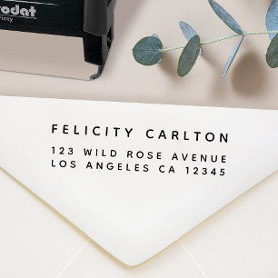 Retouradres Eenvoudig minimalistisch modern, sti Zelfinktende Stempel