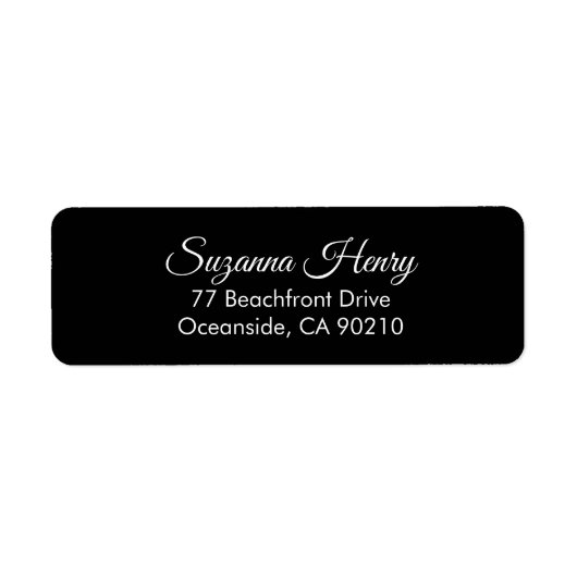 Retouradres _elegant handschrift retouradres etiket (Voorkant)