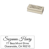 Retouradres _elegant handschriftwood rubberstempel (Gestempeld)