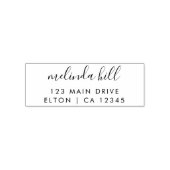 Retouradres | Elegant-minimalistische scriptnaam Zelfinktende Stempel (Design)
