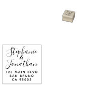 Retouradres Elegant Modern Script Rubberstempel (Gestempeld)
