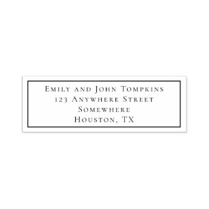 Retouradres Elegant-typografie en -rand Zelfinktende Stempel