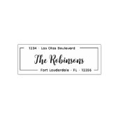 Retouradres Elegante Typografie Modern Chique Zelfinktende Stempel (Design)