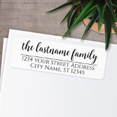 Retouradres en naam - machtig liefdesscript label