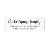 Retouradres en naam - Nightstar Script Etiket (Voorkant)
