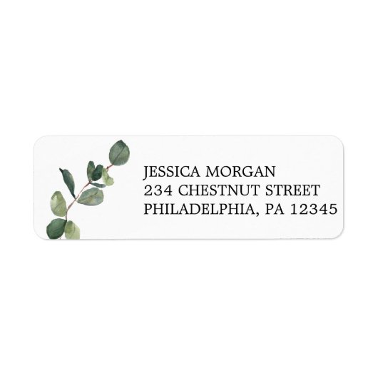 Retouradres Eucalyptus Eucalyptus Etiket (Voorkant)