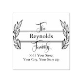 Retouradres familie rubberstempel (Afrduk)