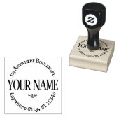 Retouradres Familienaam Logo Rubberstempel (Gestempeld)