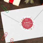 Retouradres Feestdagen Sweet Goodies Pattern Ronde Sticker