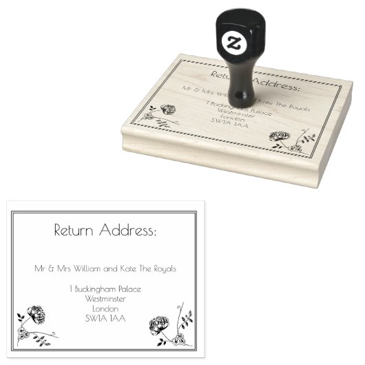 Retouradres Groot Stam Rubberstempel (Gestempeld)