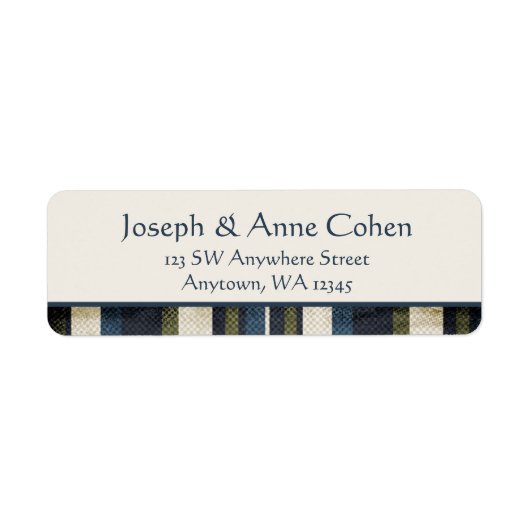 Retouradres Grunge Stripes Etiket (Voorkant)