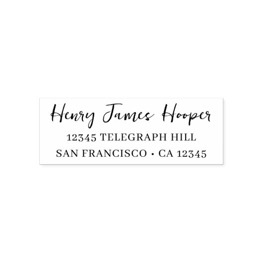 Retouradres Informele scriptnaam Zelfinktende Stempel (Design)