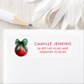 Retouradres kerst-babyfeestje etiket (Insitu)