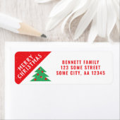 Retouradres kerstboom Red Holiday Etiket (Insitu)