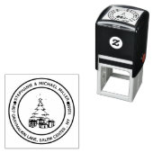 Retouradres Kerstboom Zelfinktende Stempel (In situ)