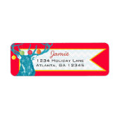Retouradres kerstbuck Deer Etiket (Voorkant)