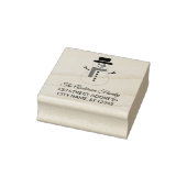 Retouradres | Kerstman gepersonaliseerd Rubberstempel (Stempel)