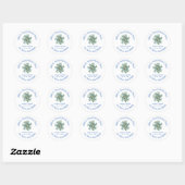 Retouradres Klassieke Eucalyptus Greenery Ronde Sticker (Vel)