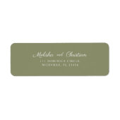 Retouradres label bruiloft. (Voorkant)