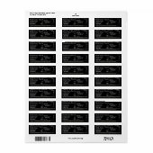 Retouradres label Honey Nutrition Facts Black (Full Sheet)