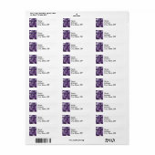 Retouradres Labels Amethist Crystals (Full Sheet)