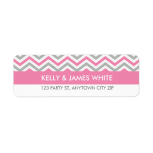 RETOURADRES LABELS :: chevron streep roze