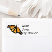 Retouradres Labels Monarch Butterfly (mannelijk). (Insitu)