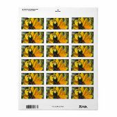 Retouradres Labels Sunflower Parrot (Full Sheet)