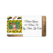 Retouradres Labels Sunflower Teacher (Voorkant)