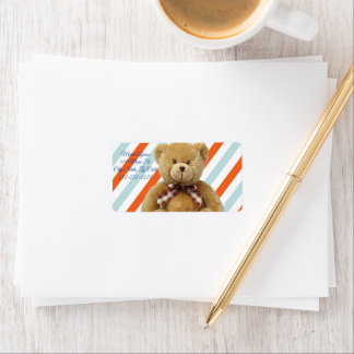 Retouradres Labels Sunflower Teddy Bear