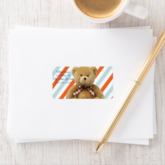 Retouradres Labels Sunflower Teddy Bear (Insitu)