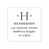 Retouradres legant & modern monogram rubberstempel (Afrduk)