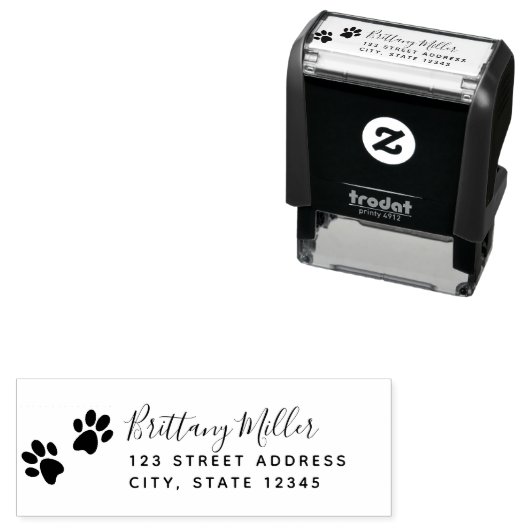 Retouradres met script afdrukken in handschrift  zelfinktende stempel (In situ)