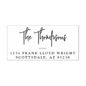 Retouradres Modern Elegant Calligrafie Script Zelfinktende Stempel (Design)