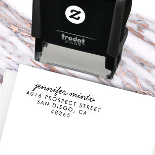 Retouradres Modern minimalistische handgeschreven Rubberstempel