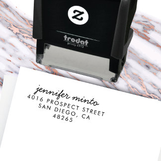 Retouradres Modern minimalistische handgeschreven Rubberstempel