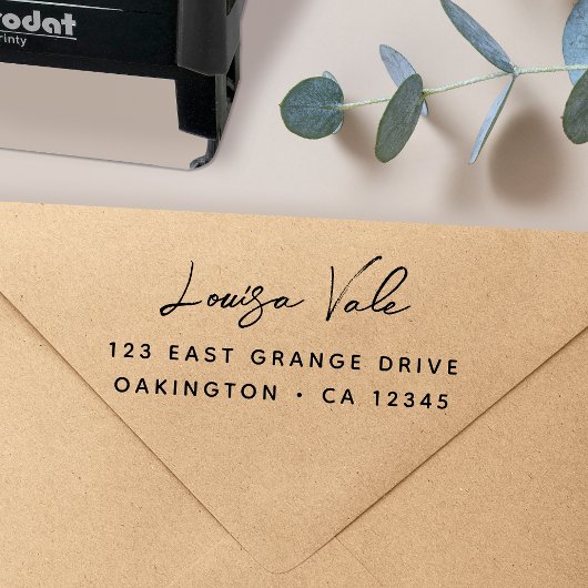 Retouradres Moderne minimale naam Adres Zelfinktende Stempel