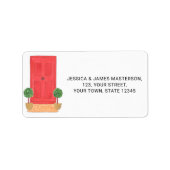 Retouradres rode deur etiket (Voorkant)