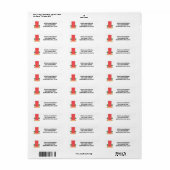 Retouradres rode deur etiket (Full Sheet)