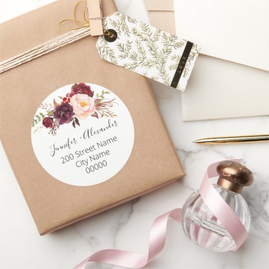 Retouradres Ronde Sticker (Geschenken)