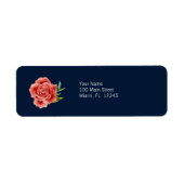Retouradres roos Weddenschap Etiket (Voorkant)