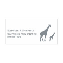 Retouradres Safari-Giraffe Zelfinktende Stempel