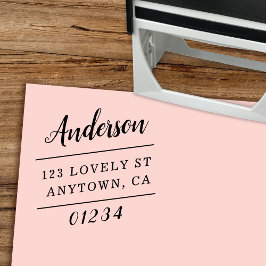 Retouradres schuine typografie  zelfinktende stempel