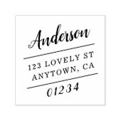 Retouradres schuine typografie  zelfinktende stempel (Design)