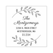 Retouradres Script Botanische Creëer Uw Eigen Rubberstempel (Afrduk)