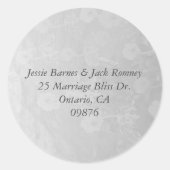 Retouradres Silvery Floral Sticker (Voorkant)