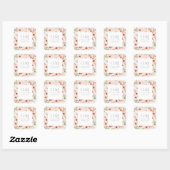 Retouradres | Soft Peach Floral Sticker (Vel)