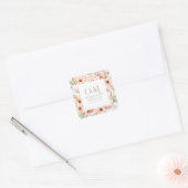 Retouradres | Soft Peach Floral Sticker (Envelop)
