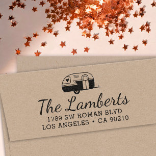 Retouradres Stempel Camper Housewarming Gift