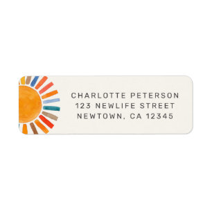 Retouradres Sun-Baby shower Etiket
